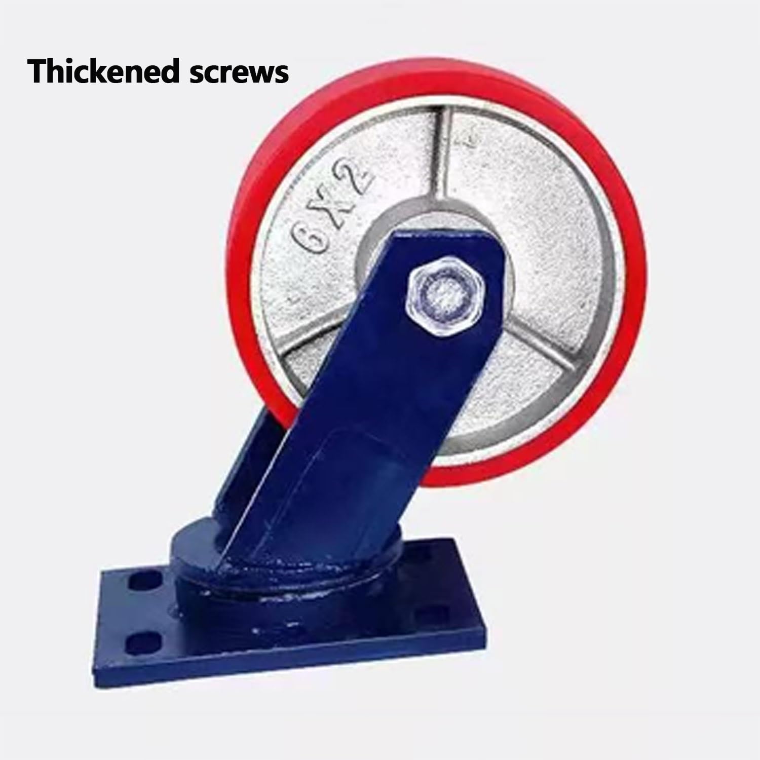 200/300/400mm roulettes Pivotantes Charge Lourde, Charge 1200kg, avec Frein à Double Blocage, Polyuréthane Roue de Transport pour Industriel, Lot de 4(4*Brake,8in(200mm))
