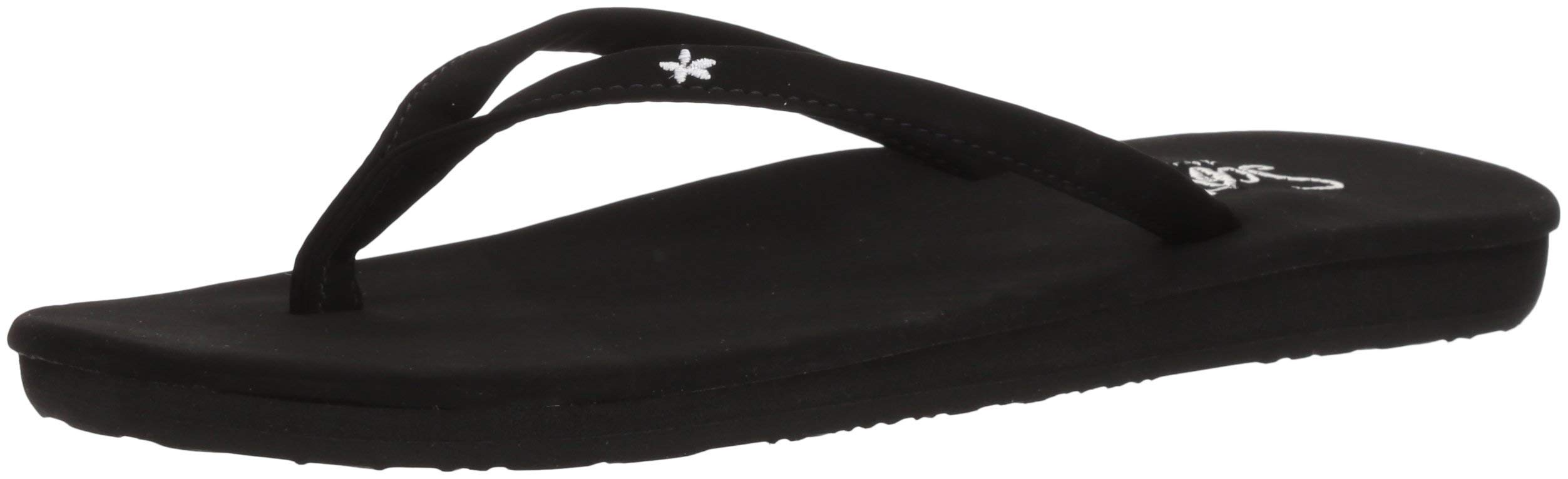 Scott HawaiiWomen's Mele Sandal | Microfiber Strap With Floral Detail | Narrow Width | Lightweight | Arch Support Flip Flop For All Day Wear