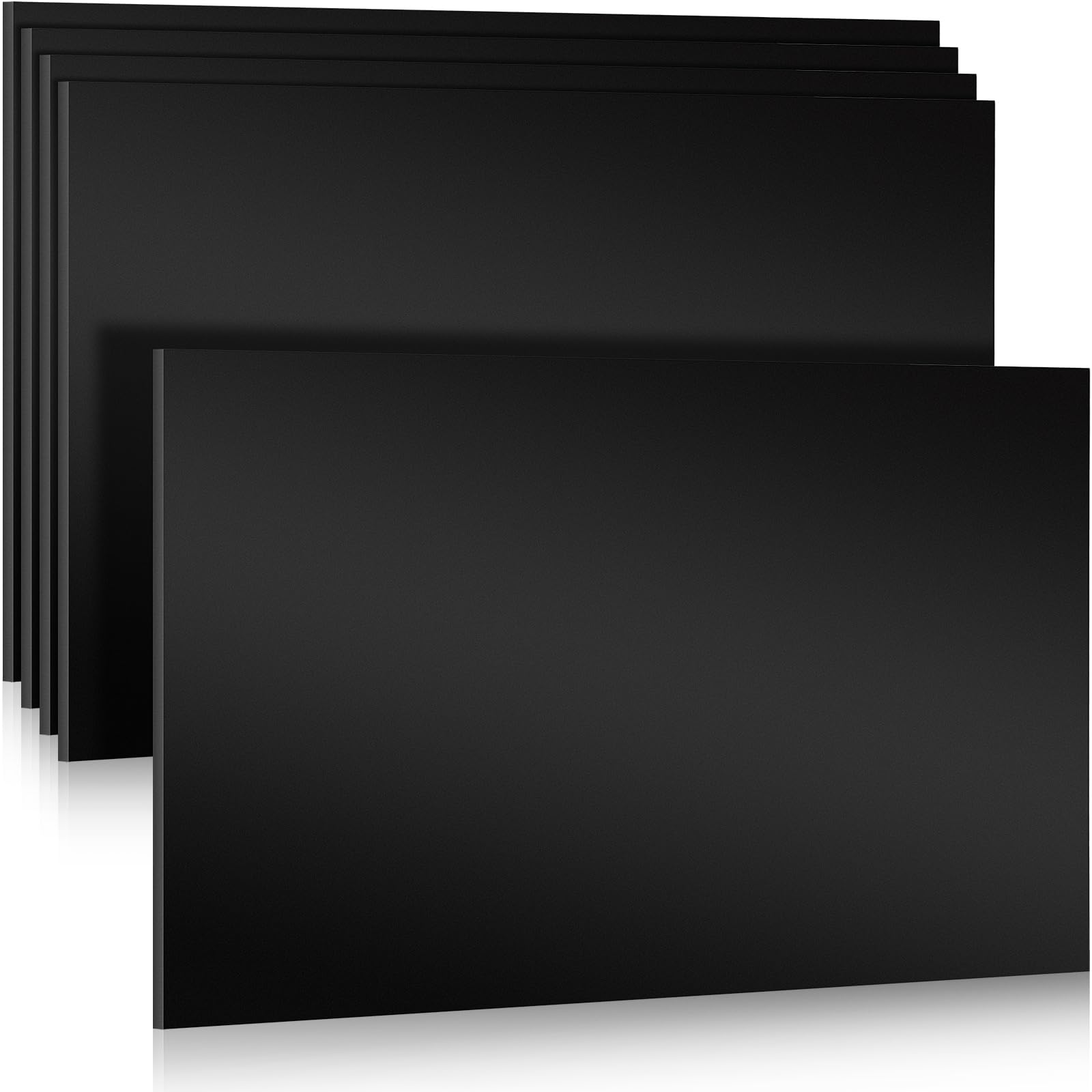Frienda5 Pcs 1/4" Thick, 8" x 12" Black HDPE Sheet HDPE Plastic Sheet High Density Polyethylene Board Solid Plastic Block Board for DIY Projects Machining Home Decor Handcrafts