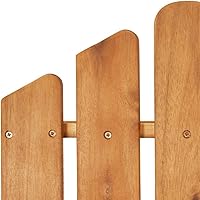 Vista 9 de Garden Chair Set of 2, Natural Solid Acacia Wood, Medium Foldable Adirondack Lawn Chairs for Patio, Porch, Deck, Outdoor Dining, Weather Resistant