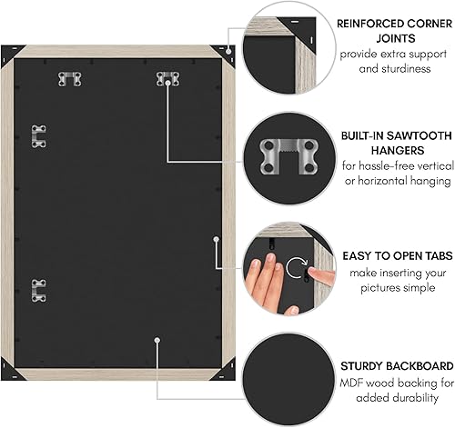 Miniatura 6 de Americanflat colección Epic - Marco para póster y de fotos, de 24 x 36 pulgadas, con plexiglás pulido, de estilo galería, con madera de ingeniería,