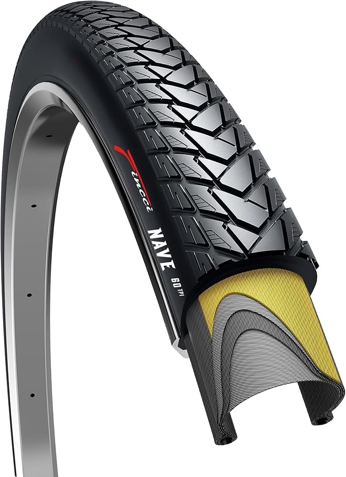 Fincci Pliable Pneu Velo 700x35c, 37-622 avec Protection Antiponcture Anti Crevaison 1mm, 60 TPI - pour Électrique Route Hybrid Velo VTC Gravel Bicyclette...