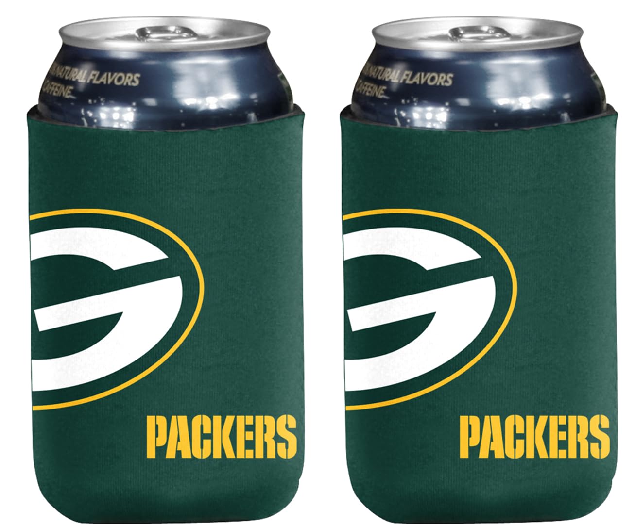Football Can & Bottle Holder Insulator Beverage Huggie Cooler (Green Bay Collapsible Can 2-Pack (Packers)) โ image 1
