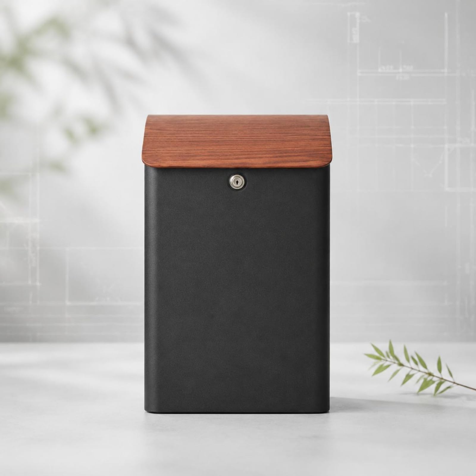 Baoblaze Buzón Paquetero Exterior Buzón Paquetes Buzón Cartas Buzón Pared con Ranura Cubierta Antilluvia Diseño Antigoteo Acero Inoxidable Seguro Adecuado para, Madera