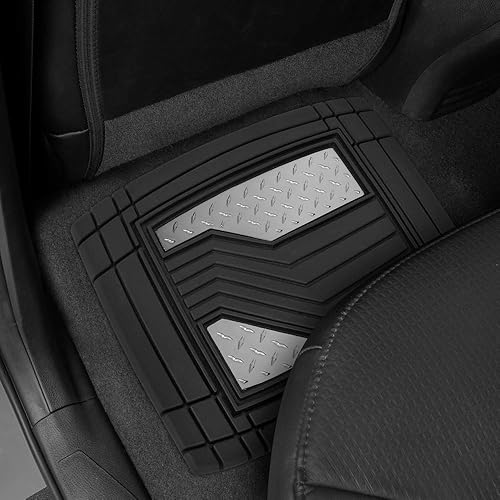 Miniatura 3 de Cat DiamondShield Alfombrillas de goma para autos, camiones, SUV, protección contra todo tipo de clima, alfombrillas delanteras y traseras con