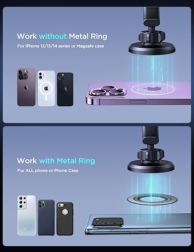 Miniatura 5 de JOYROOM Soporte de coche MagSafe 2023 última vista limpia Soporte magnético para teléfono de automóvil para automóvil, base de tablero súper estable