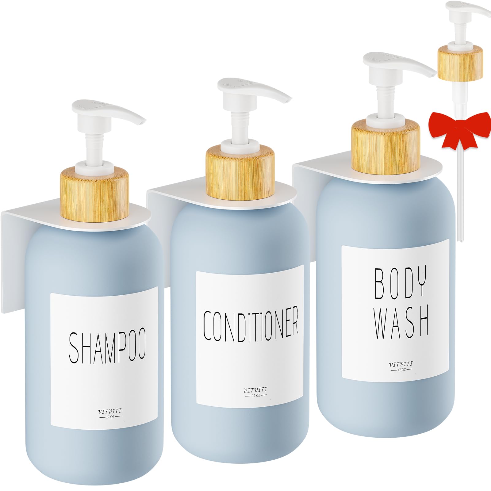 Amazon.com: VITVITI Shampoo and Conditioner Dispenser, Body Wash Shower ...