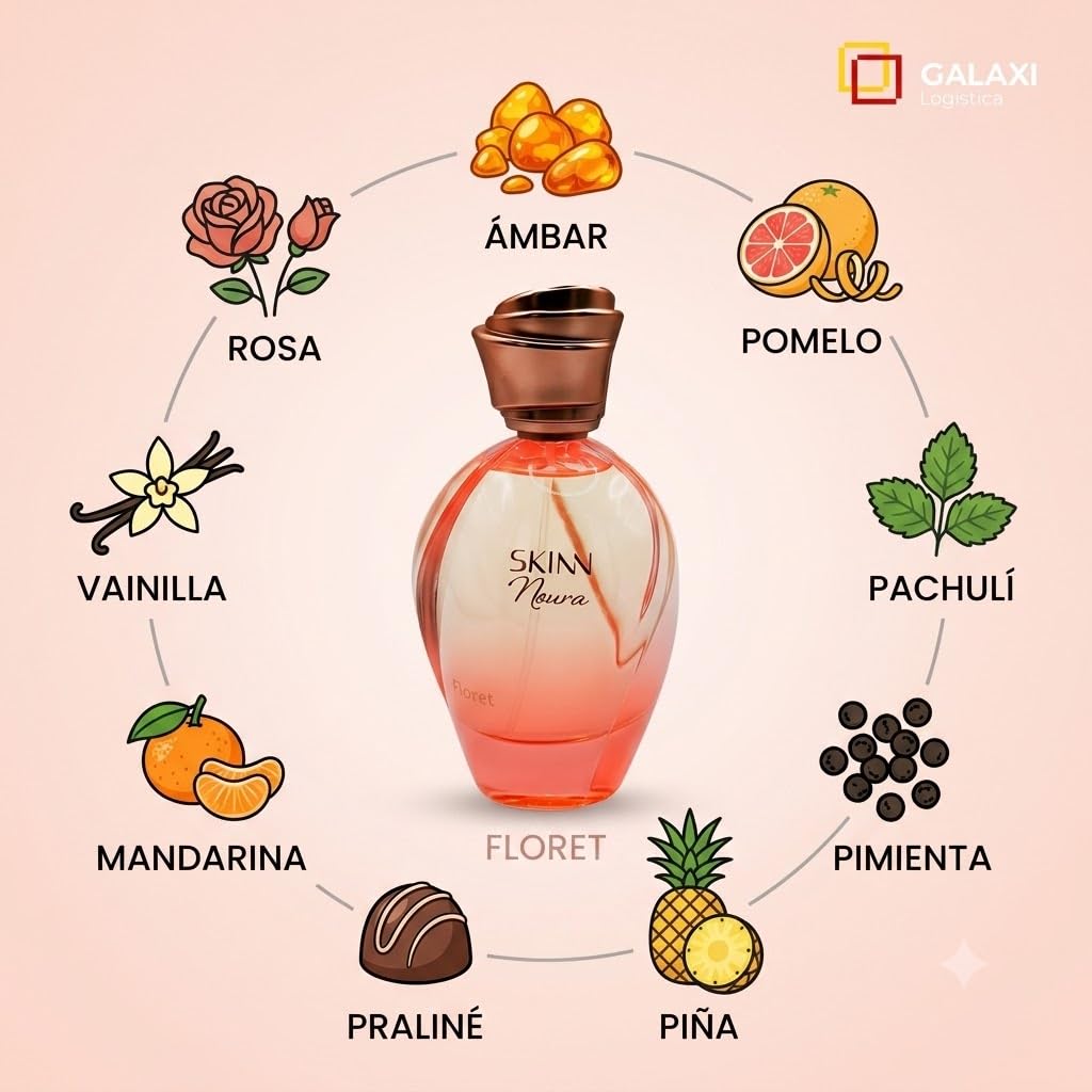 SKINN Noura Floret Eau de Parfum para Mujer 100 ml | Aroma Floral Dulce