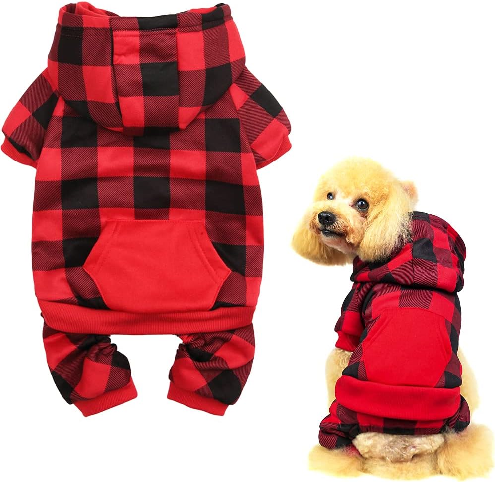 PUPTECK Plaid Dog Hoodie Soft Warm Pet Sweaters Nigeria Ubuy