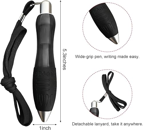 Miniatura 2 de lyforx 14 bolígrafos grandes de grasa que ayudan a escribir para temblor, artritis, parkinson, discapacidades, túnel carpiano, bolígrafos grandes de