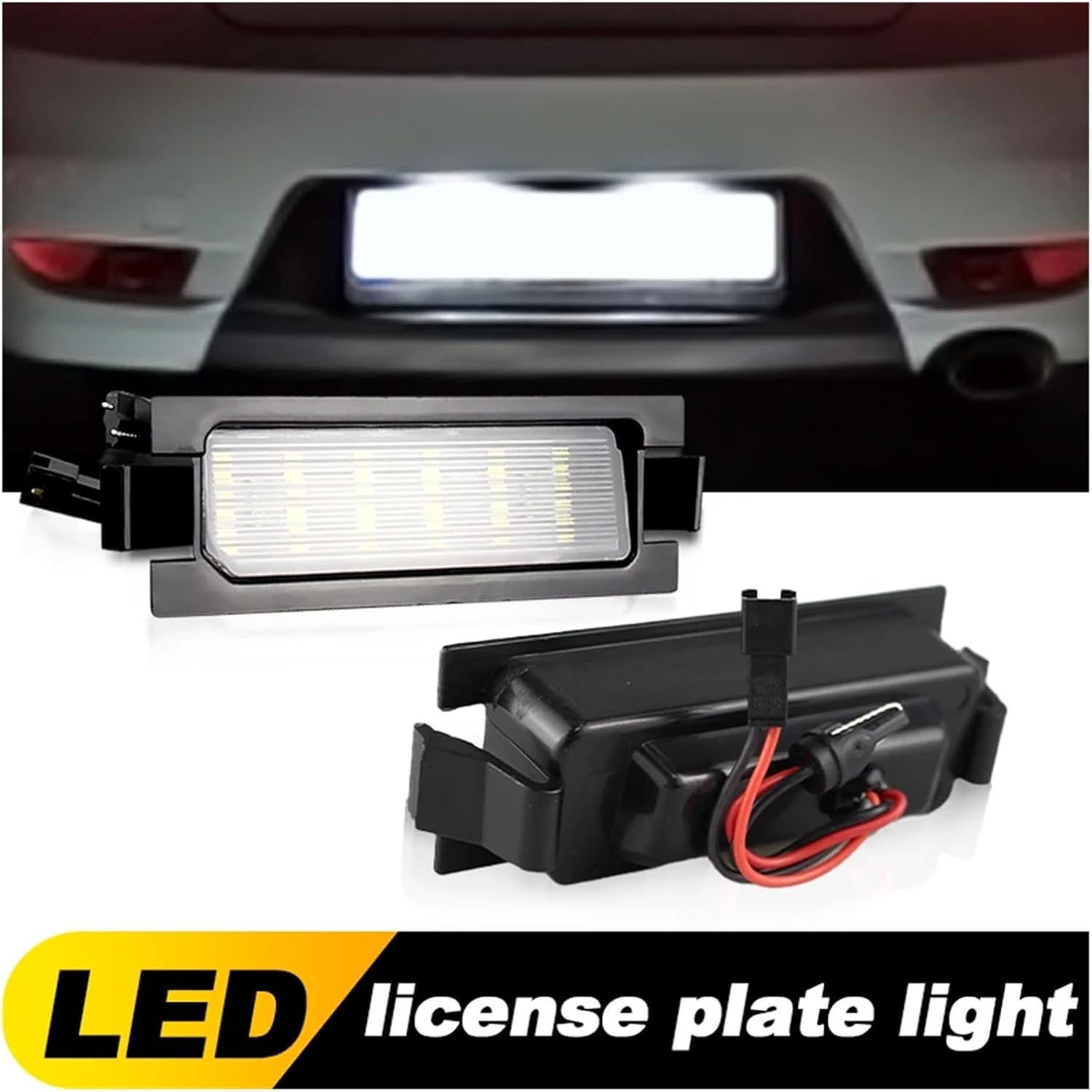 2Pcs LED Number Plate Light Error Free License Plate Lamp Compatible with Hyundai i30 CW (GD) Accent Elantra GT Hatchback OEM# 925011H500