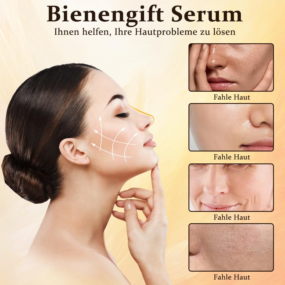 agctrler Pack of 2 Bee Venom Serum Against Wrinkles Face, Bee Venom Anti Ageing Serum, Bee Venom Essence - Image 3