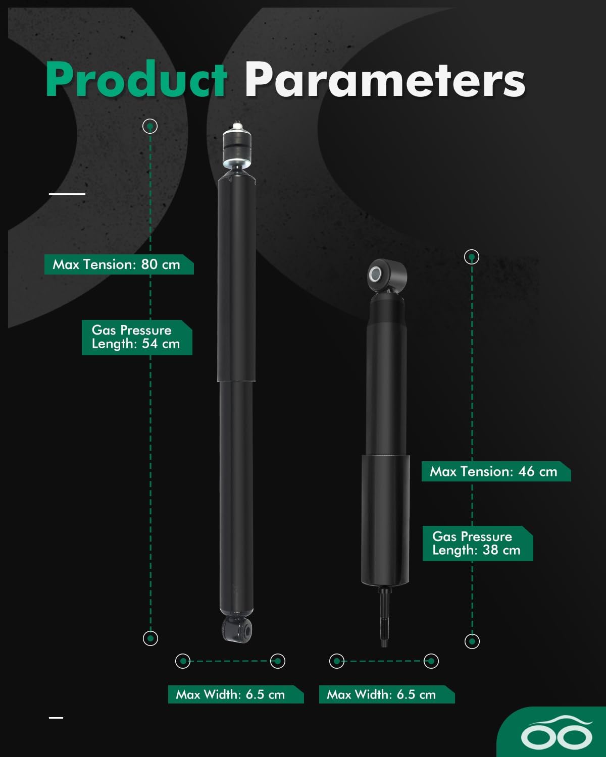 SCITOO 4PCS Shock Absorbers Fit for 1997-2003 for Ford for F-150,2004 for Ford for F-150 Heritage Front Rear Gas Shocks Struts,Replace 344368 344375 Shocks