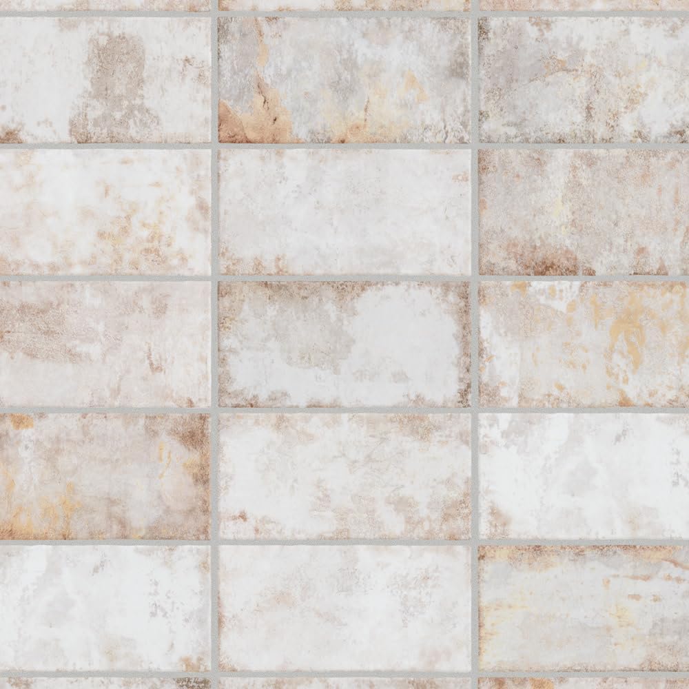 SomerTile Biarritz Beige 3" x 6" Ceramic Wall Tile (44 Tiles/6.04 sqft.)