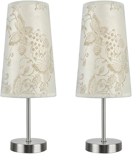 Miniatura 5 de Aspen Creative 40084-3, juego de 2 lámparas de mesa con 1 candelabro, diseño contemporáneo en níquel satinado, 14 14 pulgadas de alto, color negro