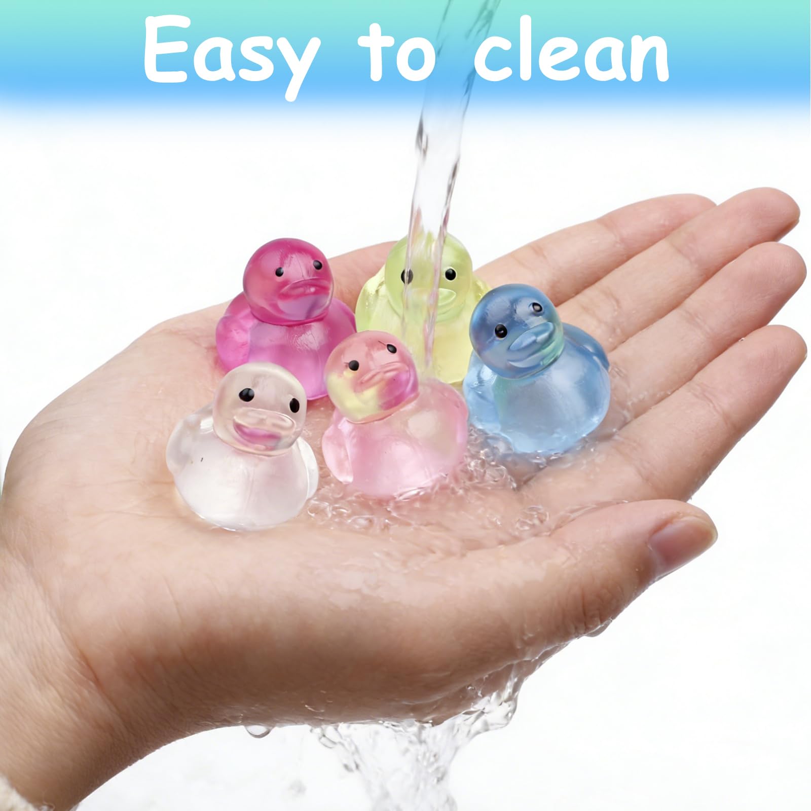Mini juguetes sensoriales de pato, paquete de 24 juguetes sensoriales para niños, caja del tesoro, juguetes para el aula, juguetes sensoriales para niños con autismo, regalo de Pascua