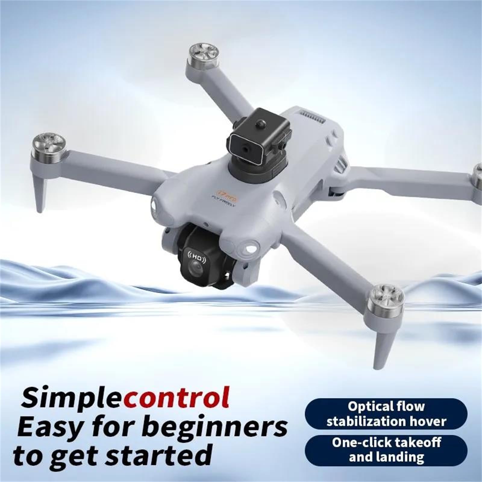 Dron i7 pro 4k hd z podwójną kamerą, profesjonalny system unikania przeszkód, optyczne pozycjonowanie przepływu, lcd uav, zdalnie sterowany quadrocopter, zabawki,Triple battery