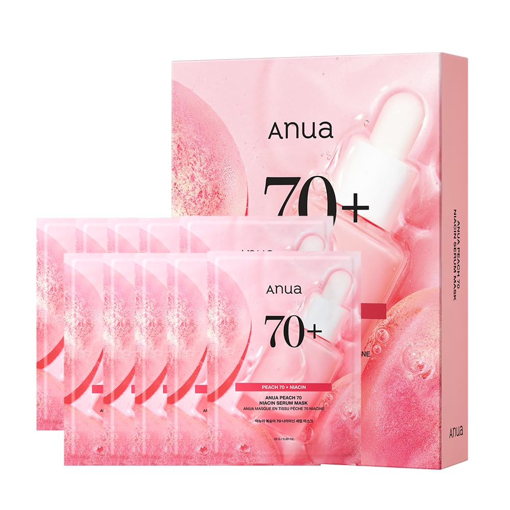 Amazon.co.jp: ANUA (アヌア) 桃70ナイアシンマスクパック10枚 肌