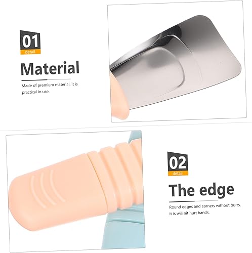 Miniatura 9 de Housoutil 2 unids frigorífico deshielo pala electrodomésticos rascador de metal acero inoxidable refrigerador removedor de hielo raspador