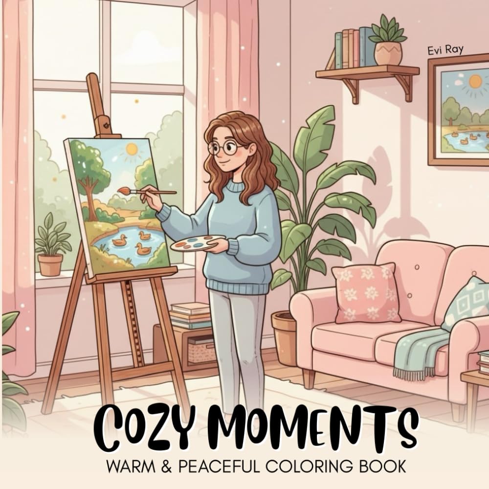 Cozy Moments: A Warm & Peaceful Daily Life Coloring Book