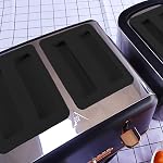 2 Pcs Couverture de grille-pain en silicone, Couverture pour grille- pain, Couvre-pain, Couvrir la poussière de la machine de pain, Accessoires pour la machine à sandwich, Accessoires de couverture de poussière de silicone (noir)
