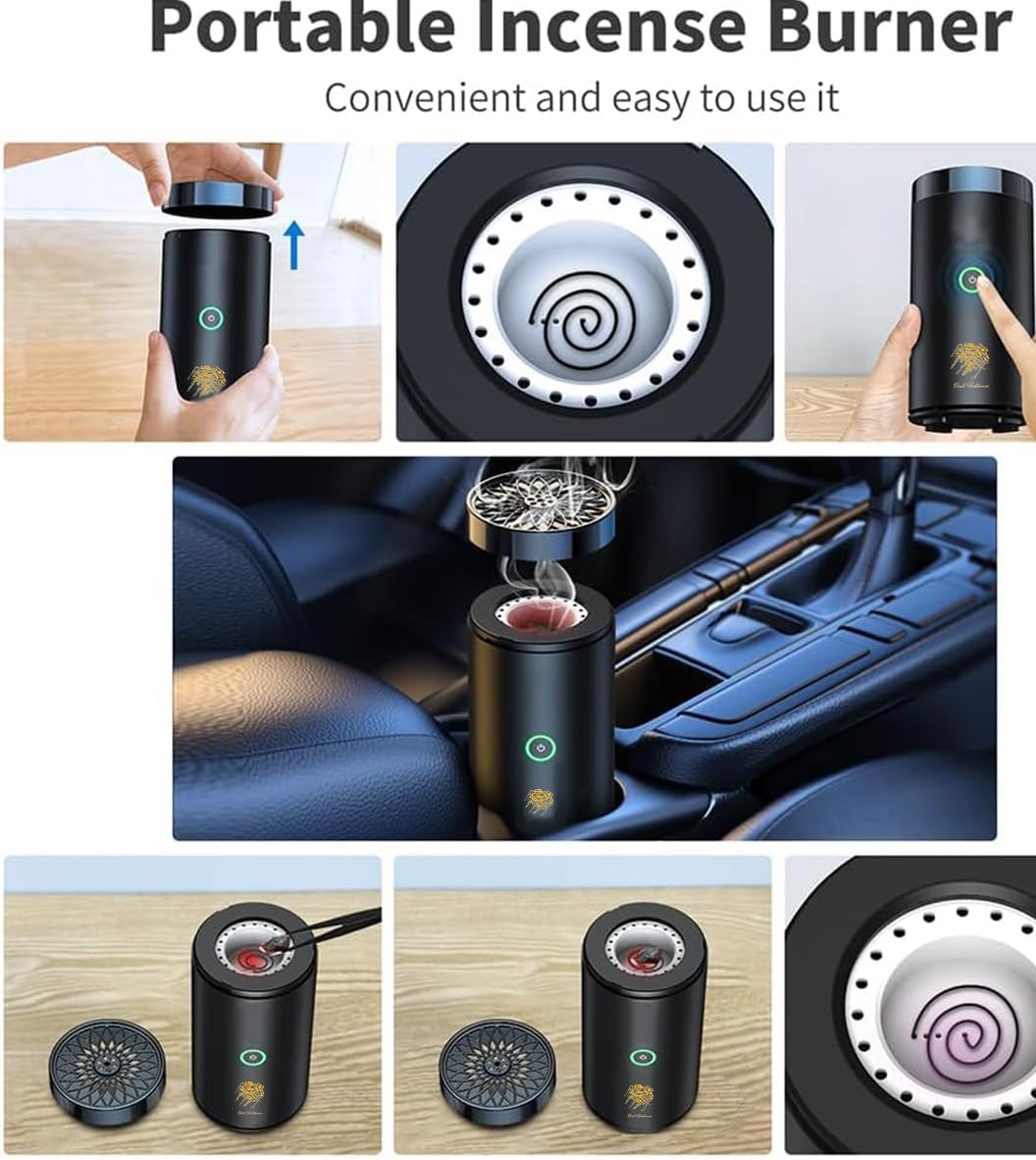 مبخرة ذكية قابلة لإعادة الشحن USB، موزع عطور كهربا...