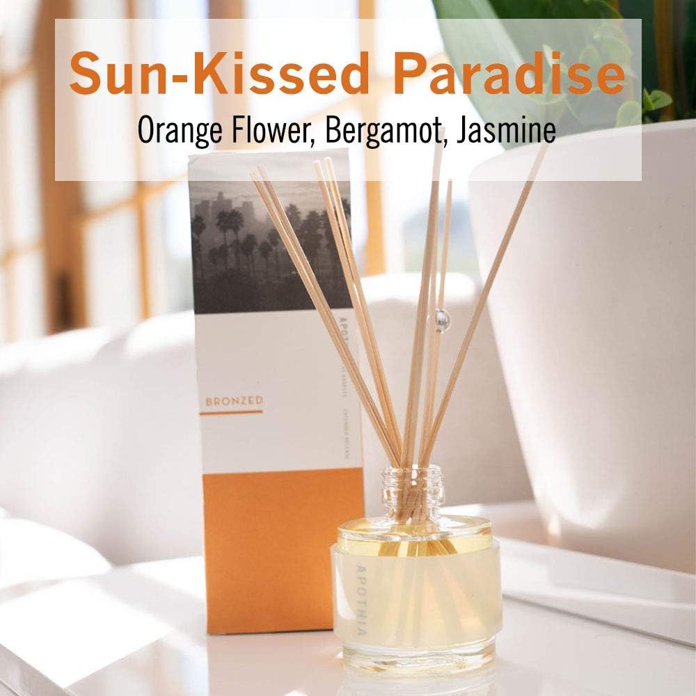 APOTHIA - Bronzed Mini Aromatic Diffuser | Orange Blossom & Jasmine | Premium Essential Oils | Up to 6 Months | 2 oz | 55 ml | Small Batches for Luxury Quality in Elegant Glass Bottle - Image 3