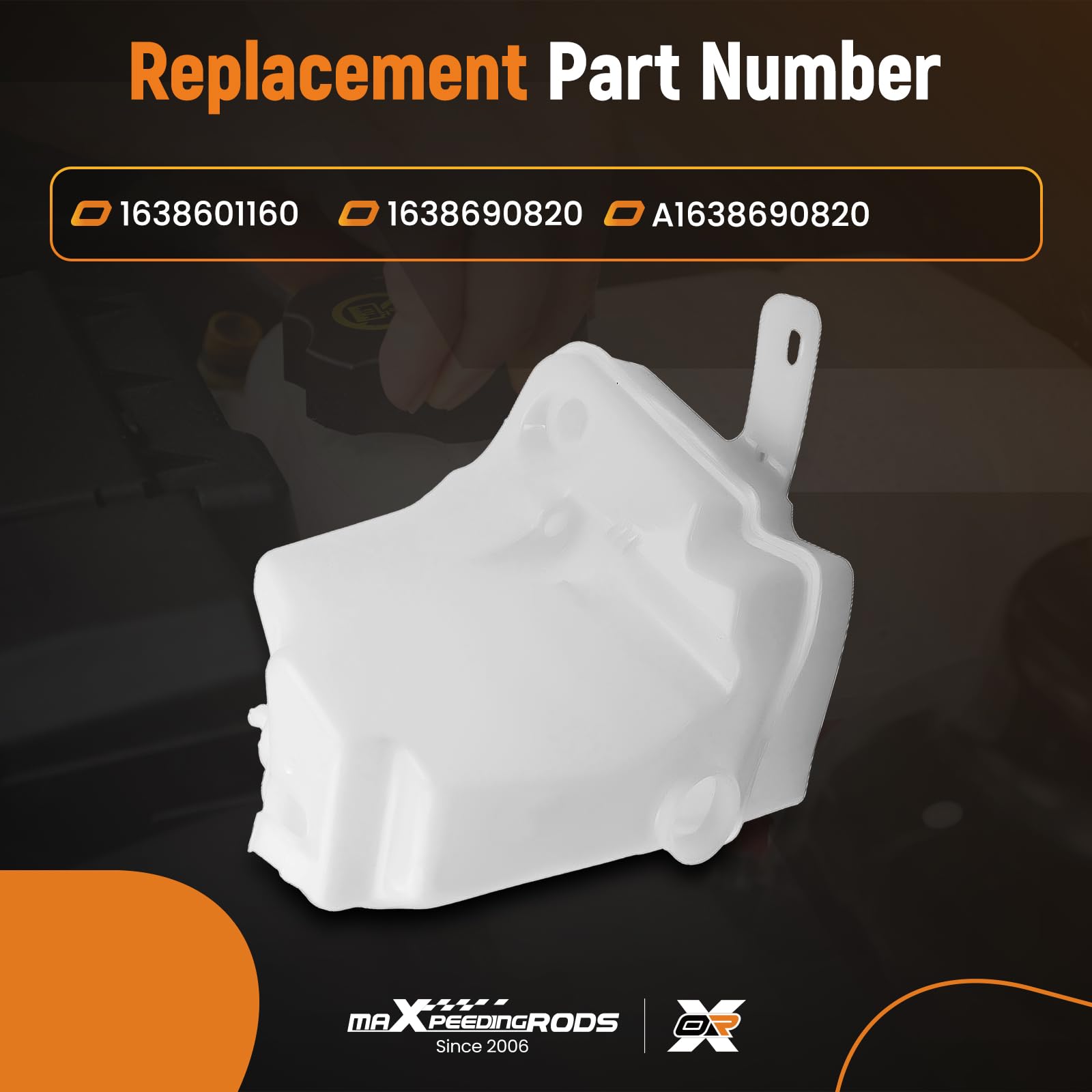 maXpeedingrods Depósito de líquido para limpiaparabrisas para Mercedes-Benz ML320 1998-2003 ML350 2003-2005 ML430 1999-2001 ML500 2002-2005 ML55 AMG 2000-2003, 1638690888. 20 y 16 pulgadas 38601160