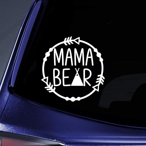 Mama Bear - Calcomanía para portátil de 5.5 pulgadas (Blanco) Mama Bear - Calcomanía para portátil de 5.5 pulgadas (Blanco)