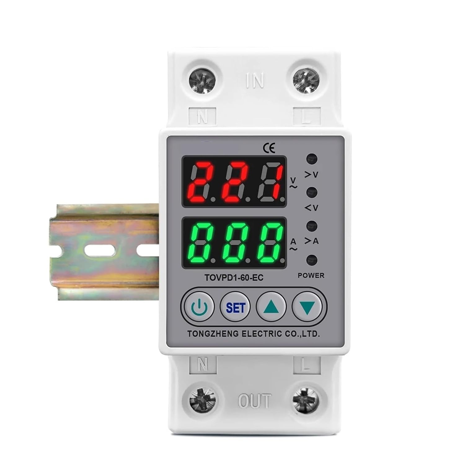 230V Adjustable Over and Under Voltage Relay 63A Circuit Breaker 1Pcs