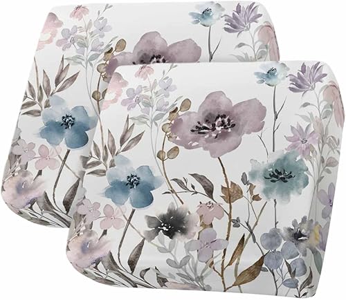 Fundas de cojín elásticas para sofá de sofá, diseño floral de acuarela, seccional, individual, L/T, funda protectora para muebles con parte inferior