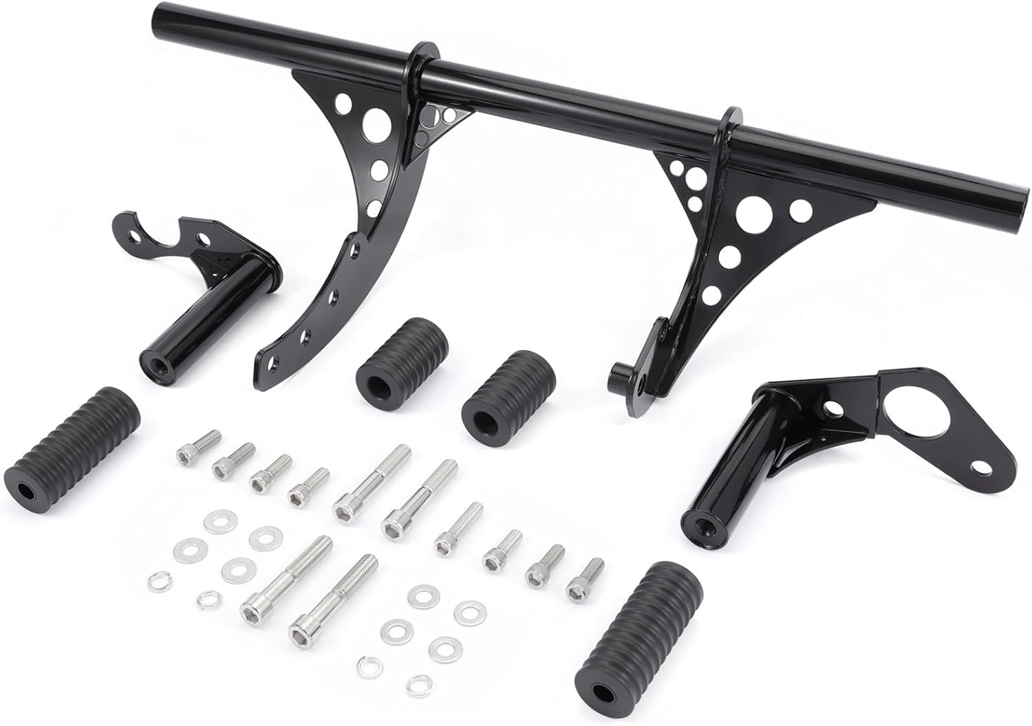 Front Engine Guard Crash Bar+Rear Passenger Footpegs Kit for Harley Softail Slim Street Bob Low Rider 2018-2023 Motorcycle Highway Bar Support Portection