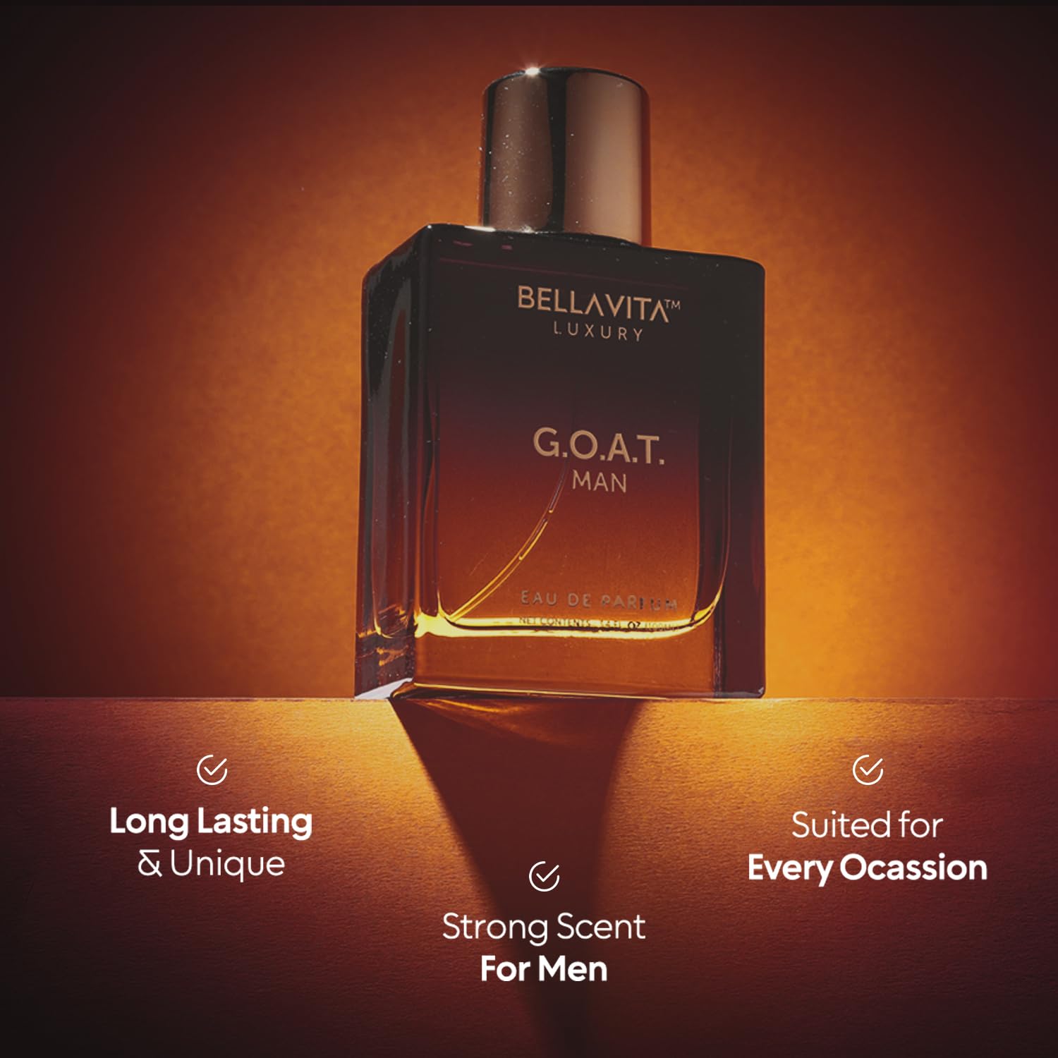 BellaVita Luxury G.O.A.T. Men's Perfume Combo | Perfume for Men with Bergamot, Lavender & Patchouli Oriental | Refreshing all Day Long Mens perfume | Long-Lasting Cologne for Men