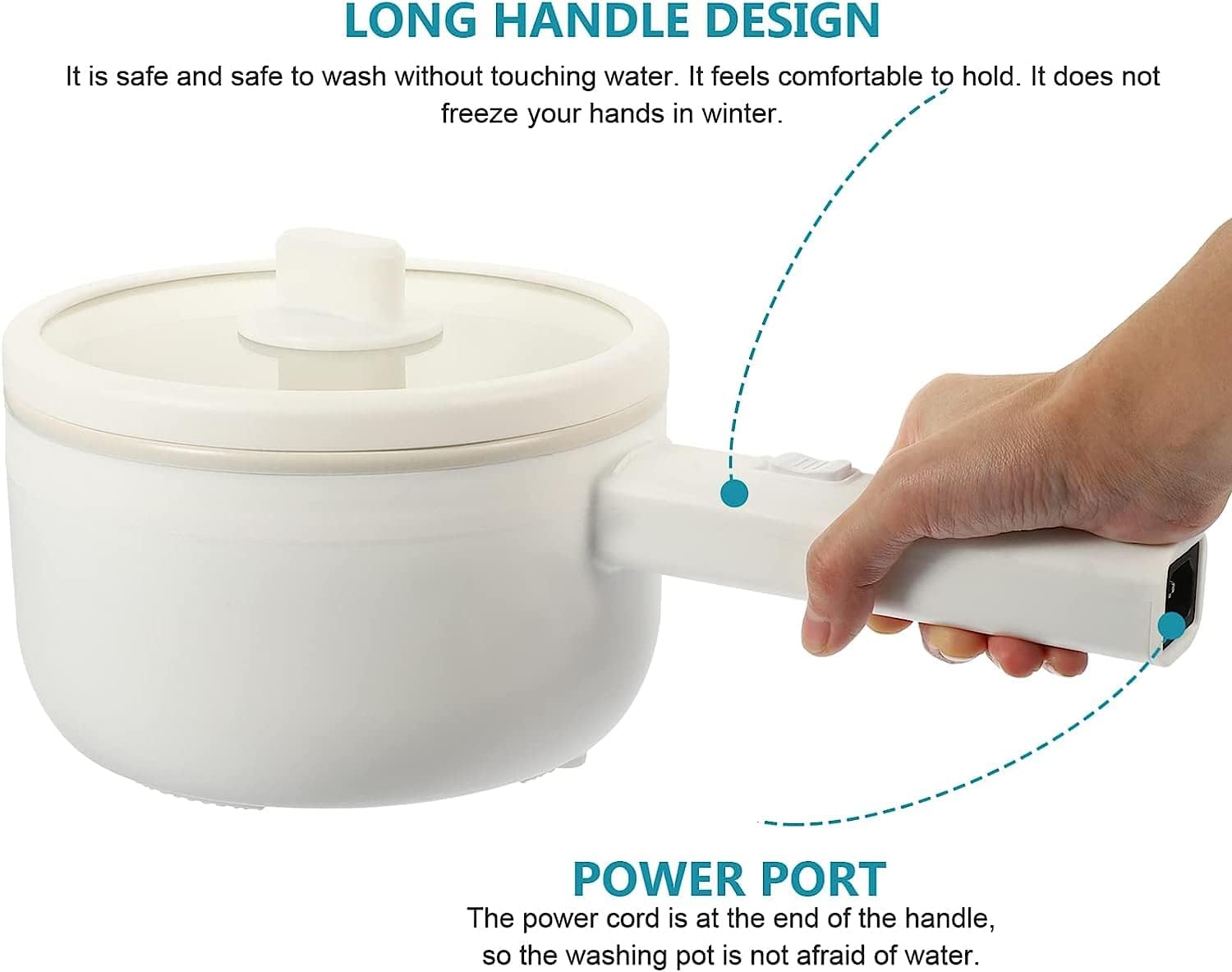 Multifunctional Electric Skillet Hot Pot Convenient Noodles Cooker Wok