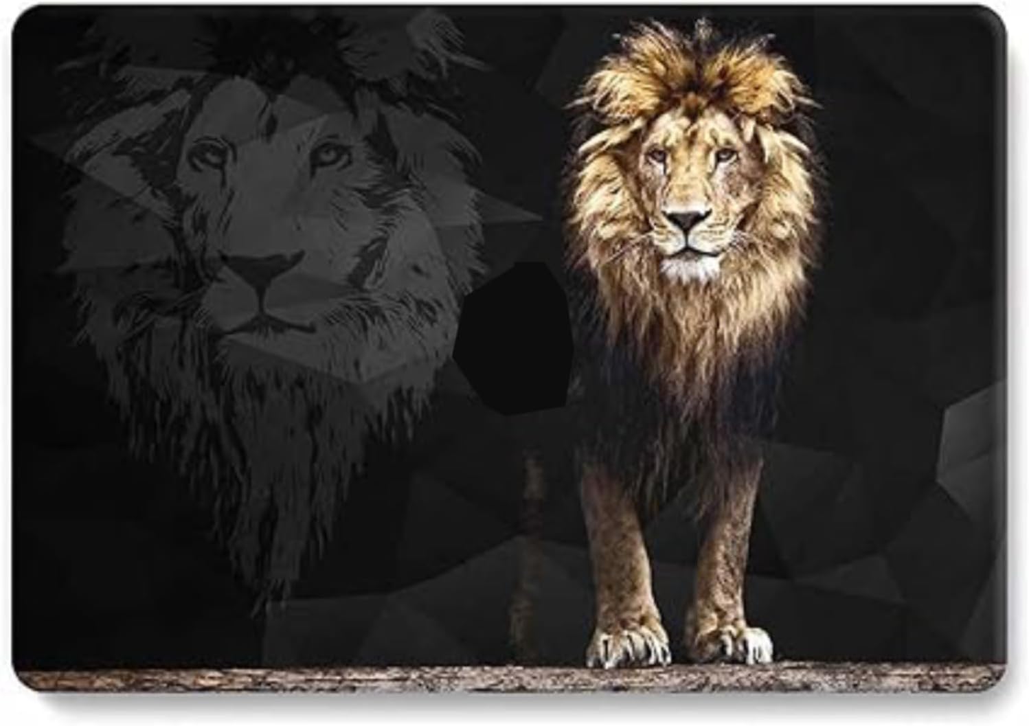 Laptop Case Compatible with MacBook Air 13" Retina w/Touch ID (2020/2019/2018 Release, Model A1932 A2179 A2337 M1),Plastic Hard Shell Case Cover & Keyboard Cover - Lion