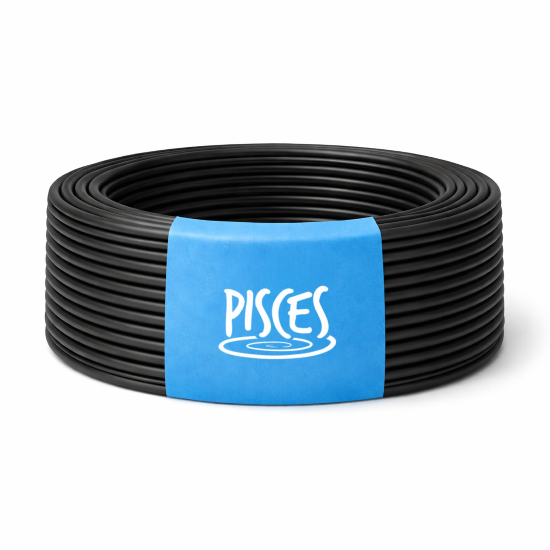 Pisces Black PVC Aquarium and Pond Airline Tubing 4mm Diameter (6mm OD) - 30 Metre