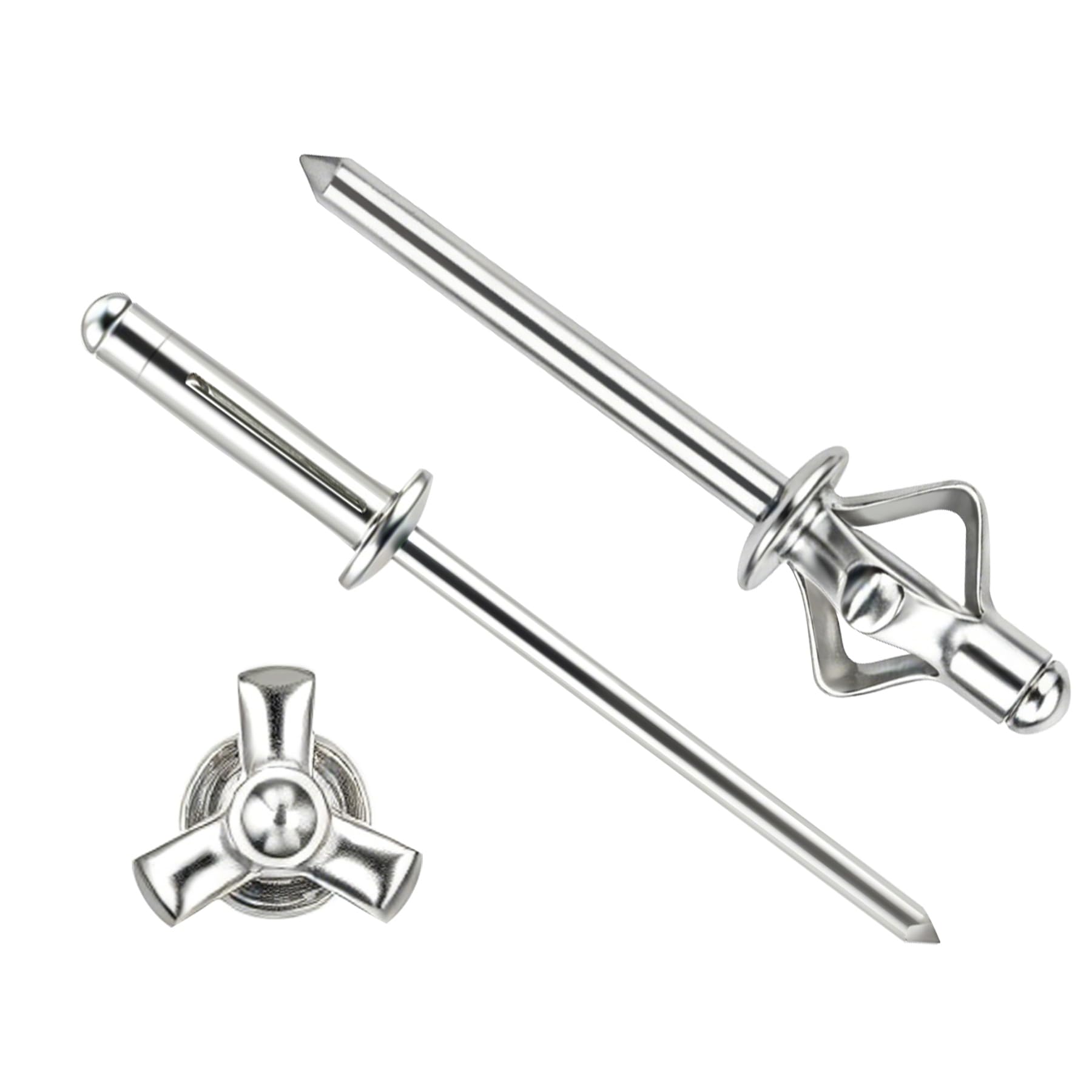 Tri-Fold Rivets - Black, 3/16"x3/4" -17 Tri-Fold Rivets - Black, 3/16"x3/4" -17