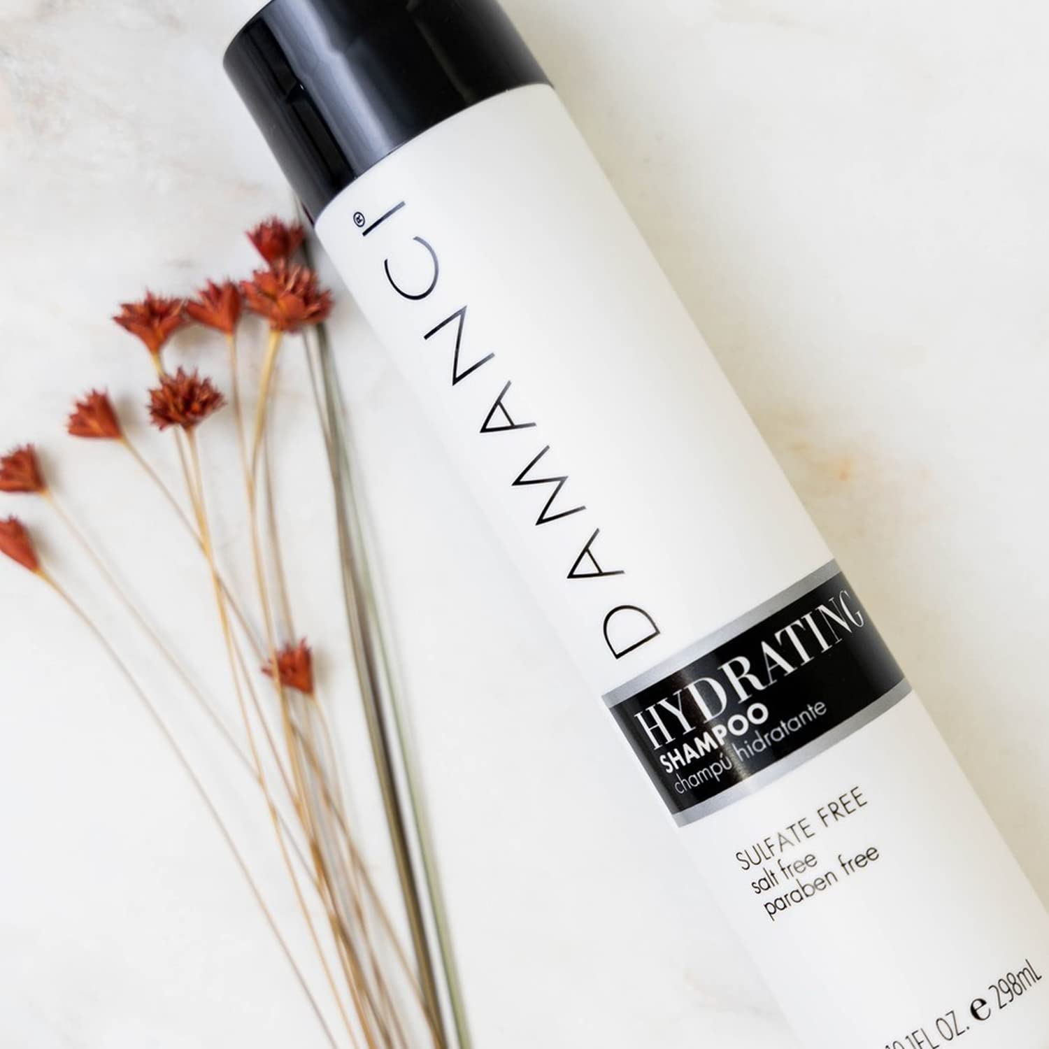 DAMANCI Hydrating Shampoo with Keratin, Salt Free, Paraben and Sulfate Free, Restore Hair and Remove Frizz, with Collagen and Olive Oil, Champu Sin Sal para Keratina, 10 oz