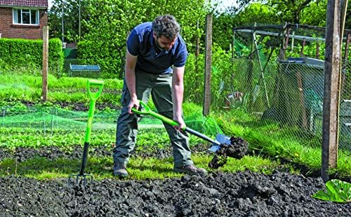 Draper 16566 Easy Find Carbon Steel Garden Fork and Spade Set, 1cm x 1cm x 1cm, Green
