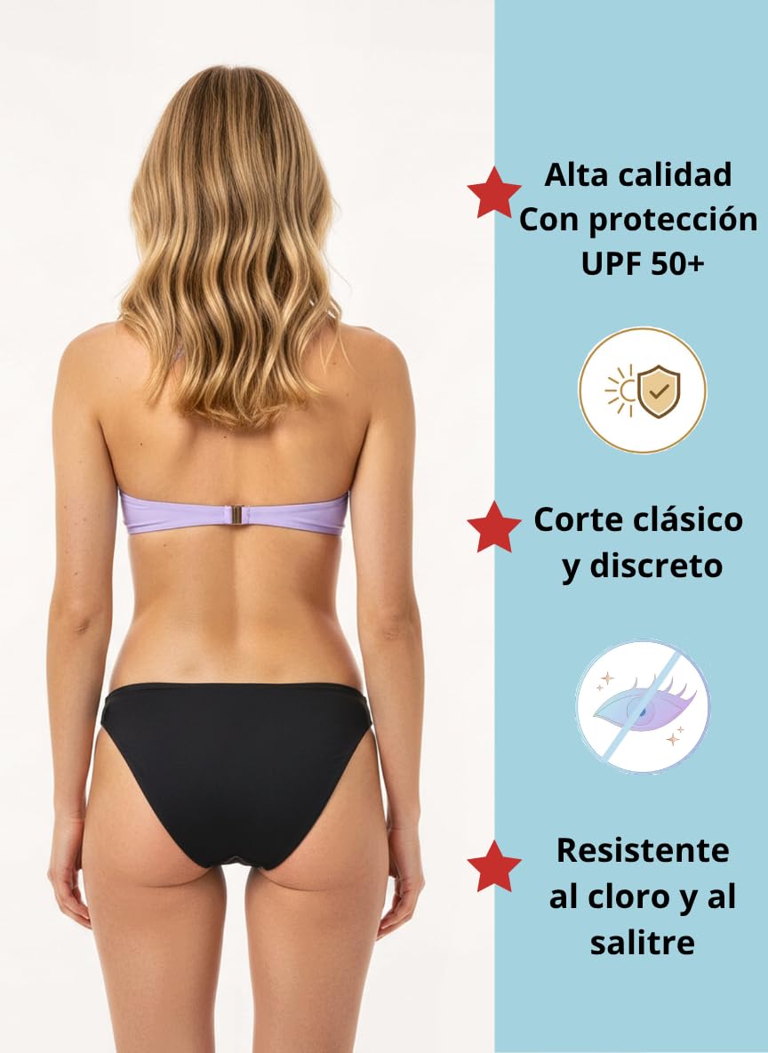 Bikini Menstrual Mujer | Parte Inferior Bañador Menstrual | Tiro Bajo, Tiro Alto y Brasileña | Absorbe sin Tampones | Tallas XS-XL