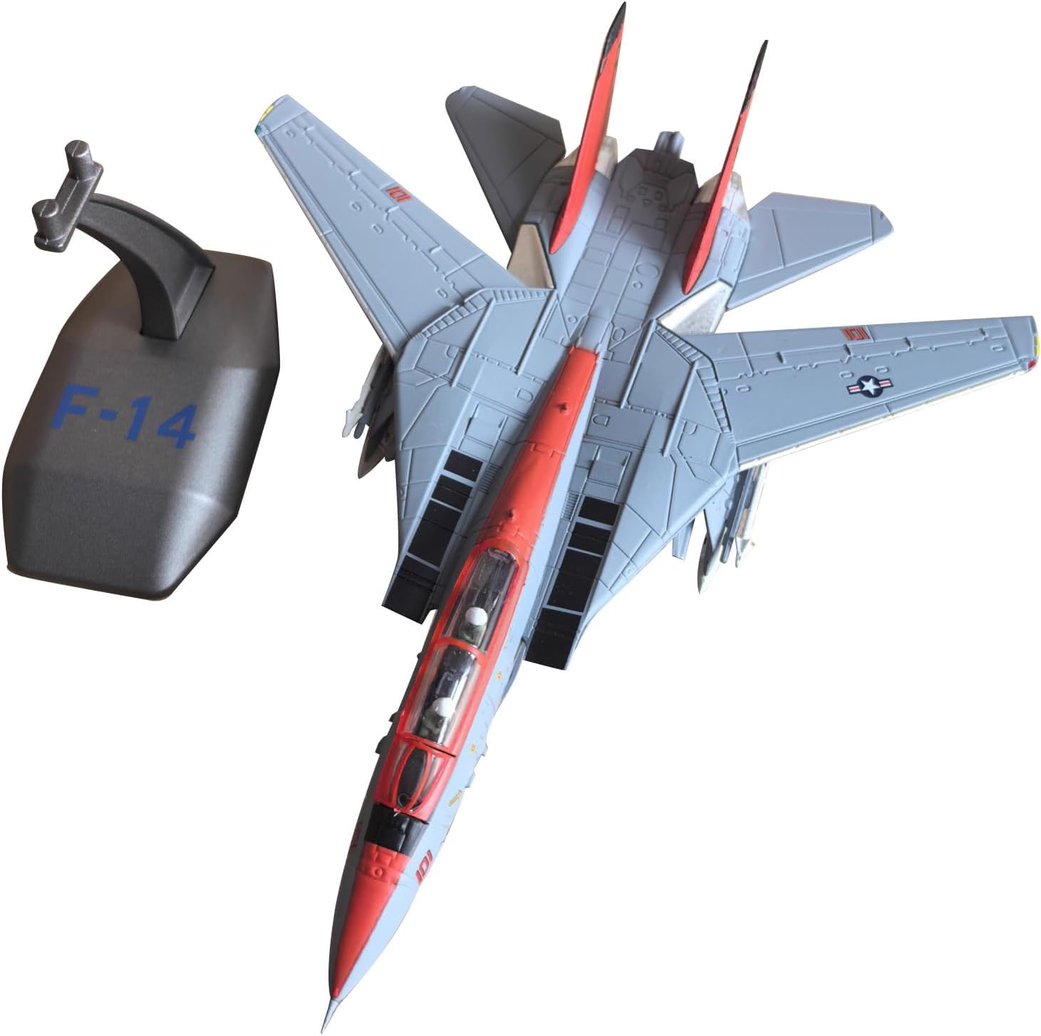 Alloy United States Navy VF-101 Grim Reapers Grumman F-14 Tomcat Fighter Model 1:100 Scale, Alloy Aircraft for Collection Displaying