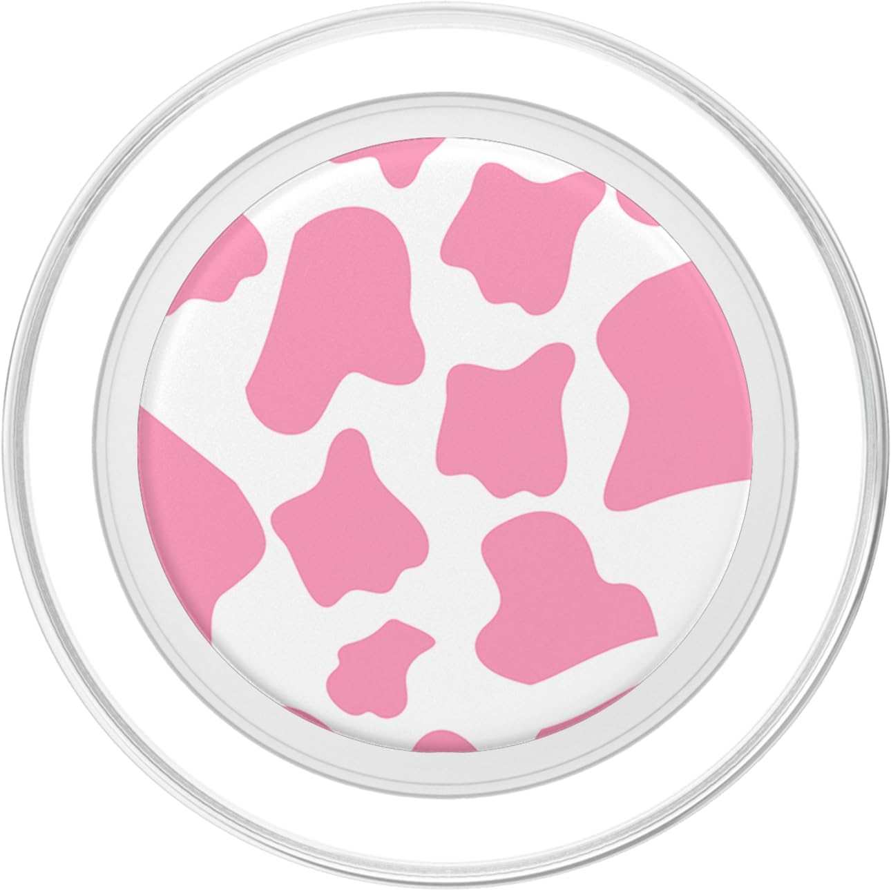 Pink Cow Print Pattern Stand for Phones & Tablets Women Girl PopSockets PopGrip: Swappable Grip for Phones & Tablets PopSockets PopGrip for MagSafe