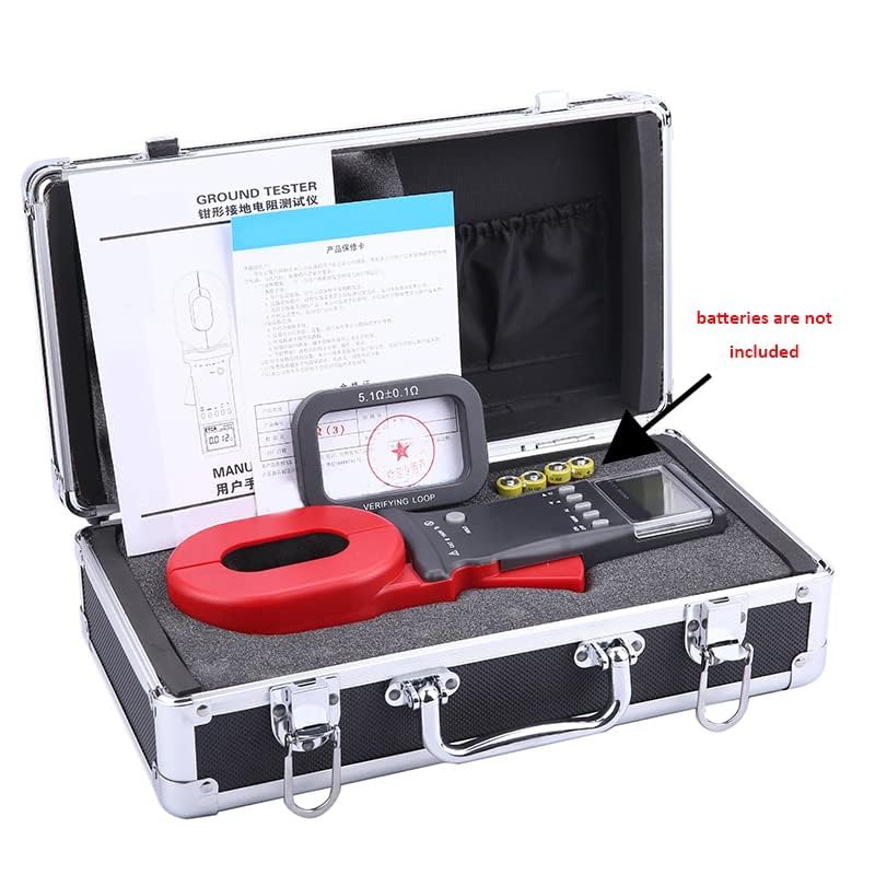 Clamp Earth Resistance Tester Ground Resistance Clamp Meter Measurement with Resistance Range 0.010Ω to 1200Ω Resistance Resolution 0.001Ω