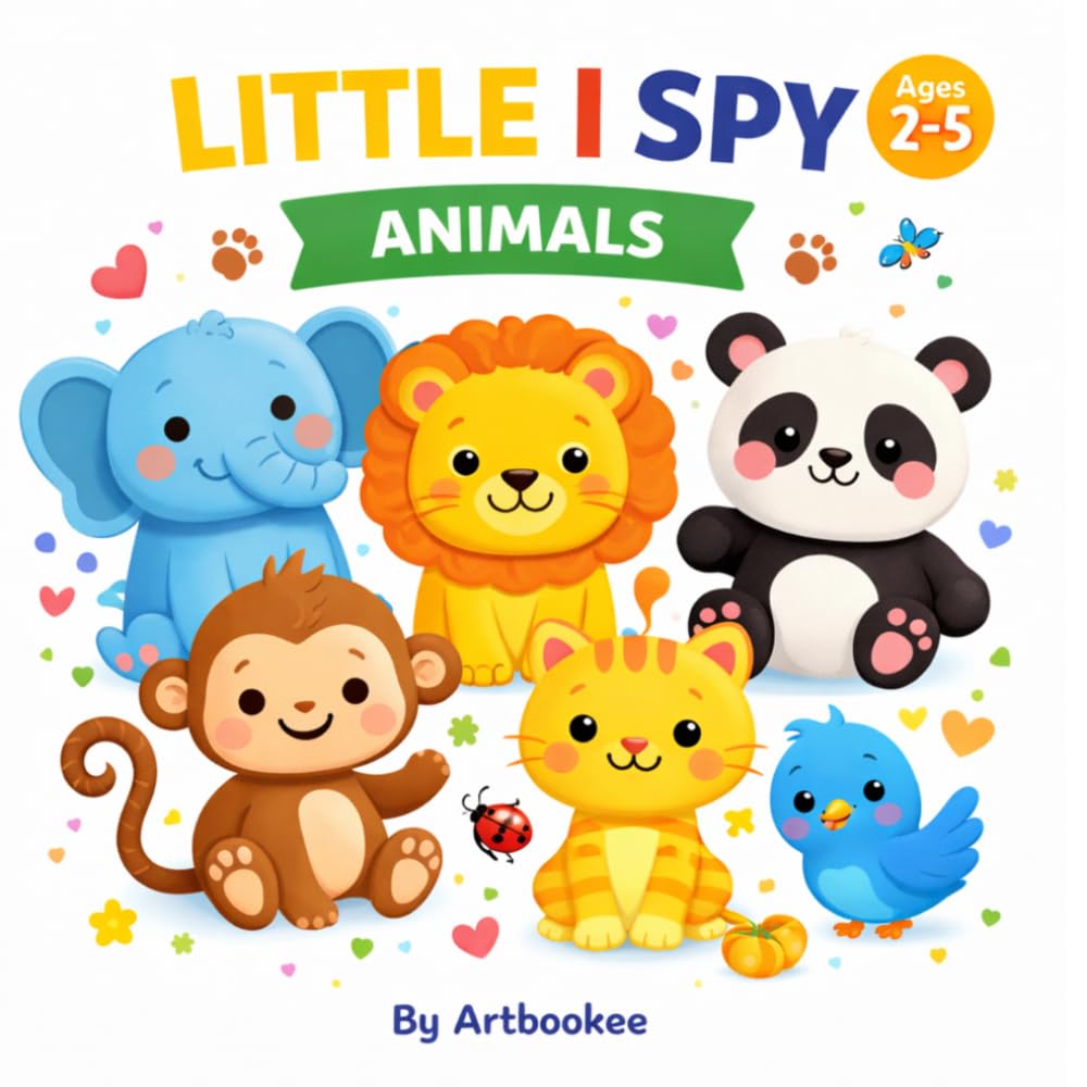 Little I Spy Animals: A Fun Search and Find Activity Book for Toddlers Ages 2–5
