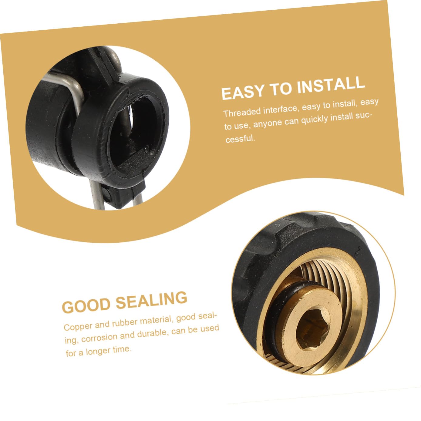 Kisangel 3 Piezas Adaptador de Conector Rápido de Latón para Manguera de Lavadora a Presión Compatible con Rociadores de Alta Presión Instalación y para Limpiar Coches Pisos y Paredes