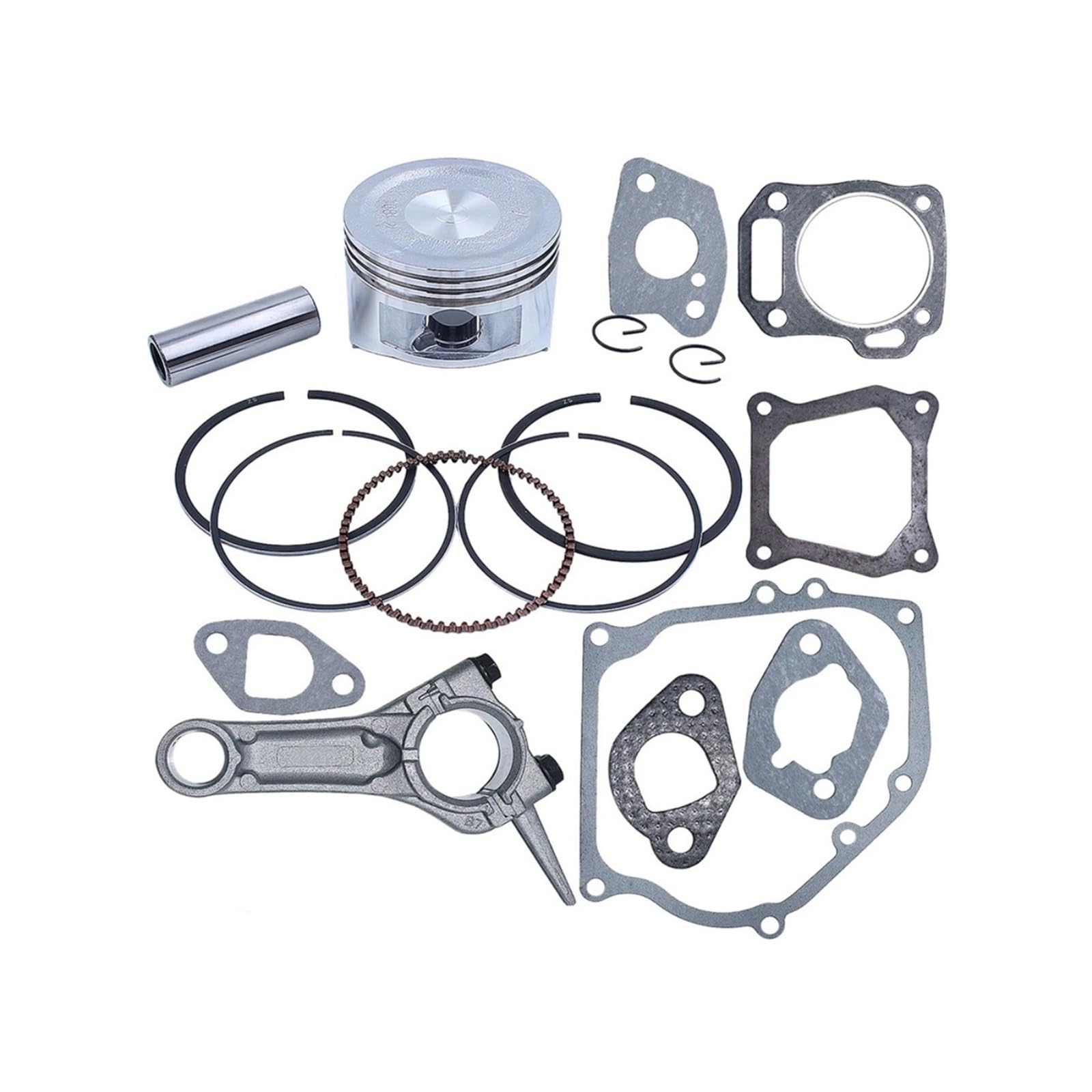 Kit de Junta Completa de Anillo de pistón de biela de 68mm, Apto for Motor GX160 de 6,5 HP, Piezas de Repuesto for cortacésped Accesorios(1)