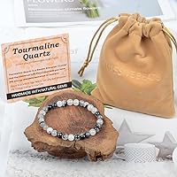 Vista 600 de MASSIVE BEADS Pulsera elástica de yoga hecha a mano con piedra natural, cristal curativo, energía, regalos para adultos unisex de 0.157 in, 0.236