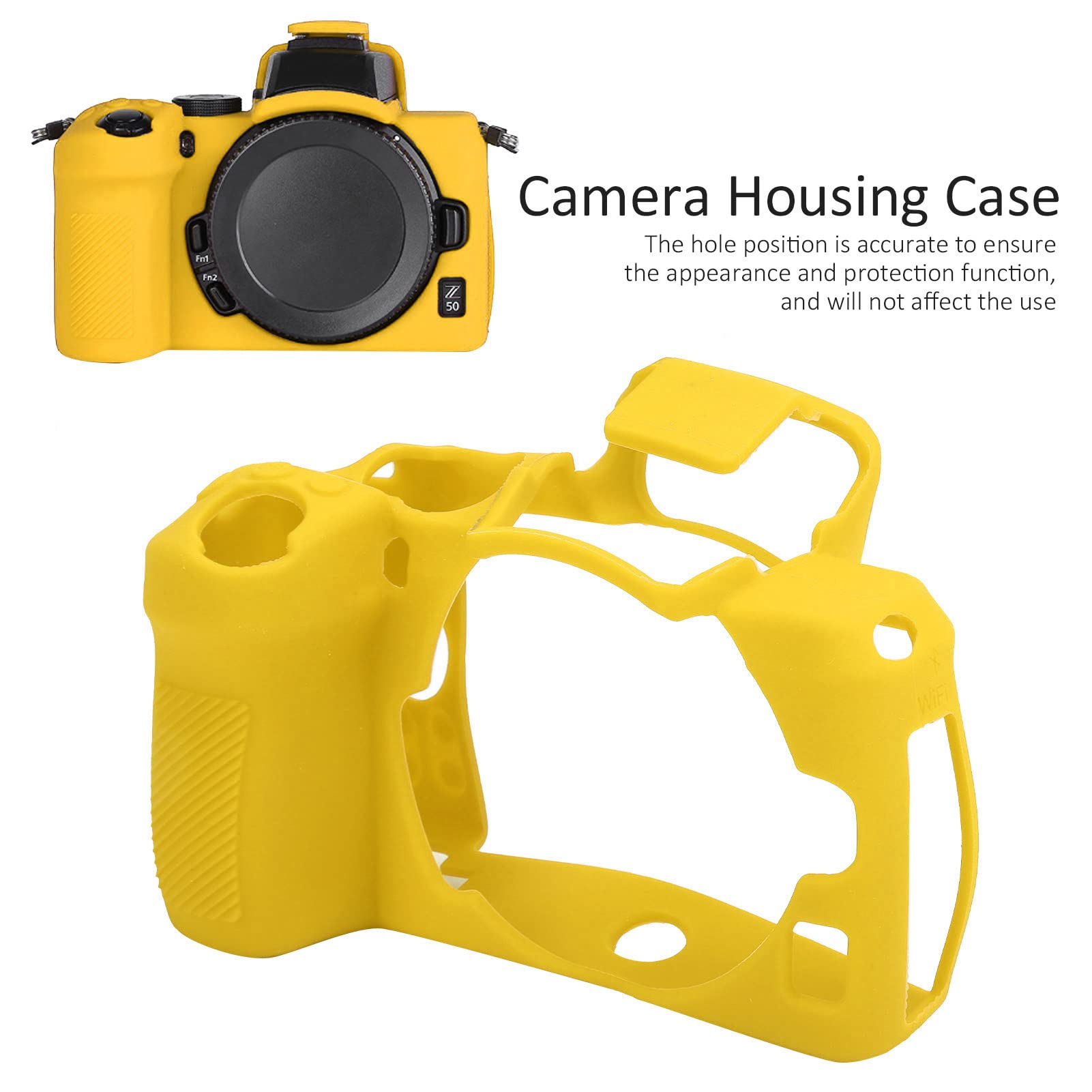 Custodia protettiva per fotocamera digitale Custodia protettiva in silicone antigraffio per Z50 (Gialla)