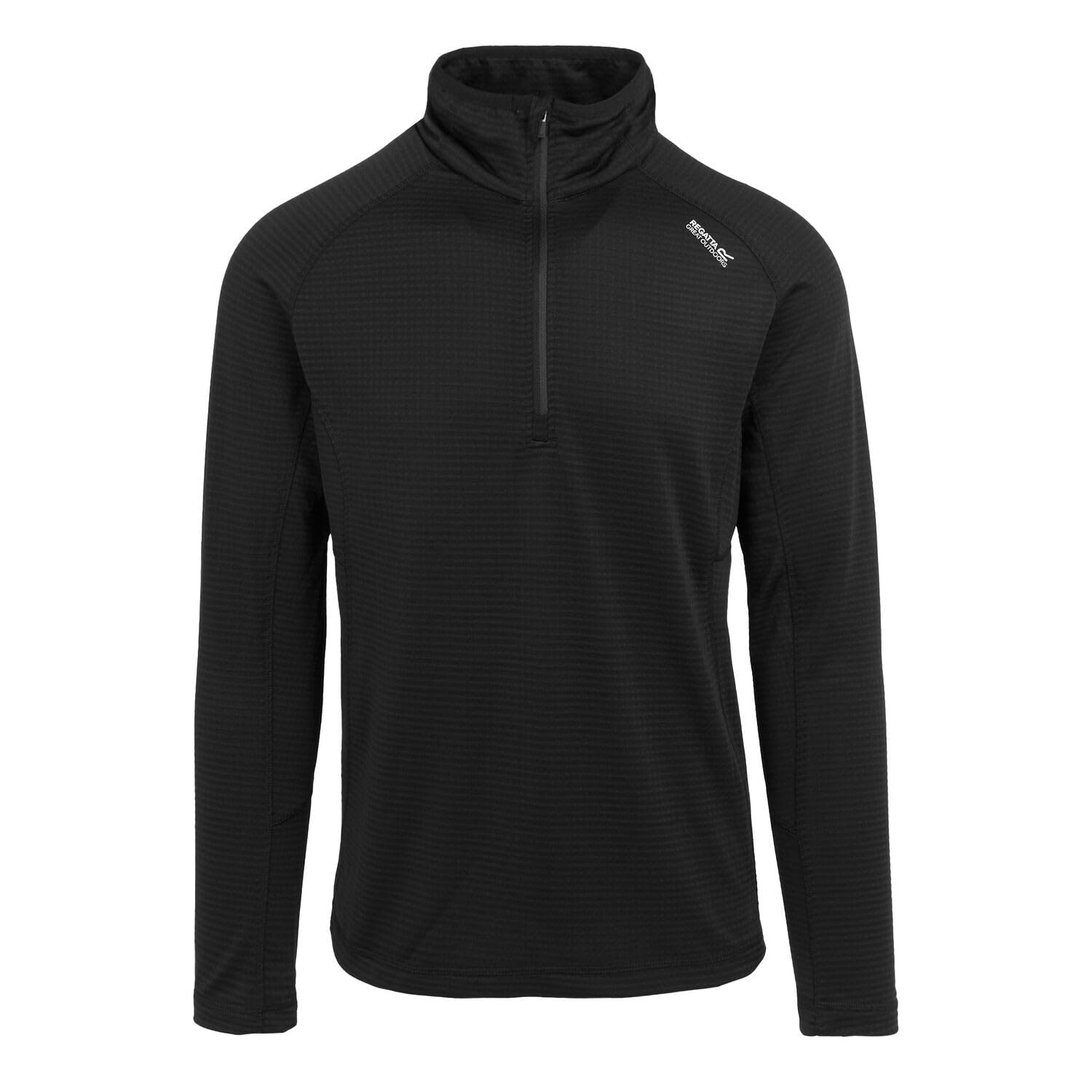 Regatta Mens Yonder II Half Zip Outdoor Pullover Fleece - Black - M