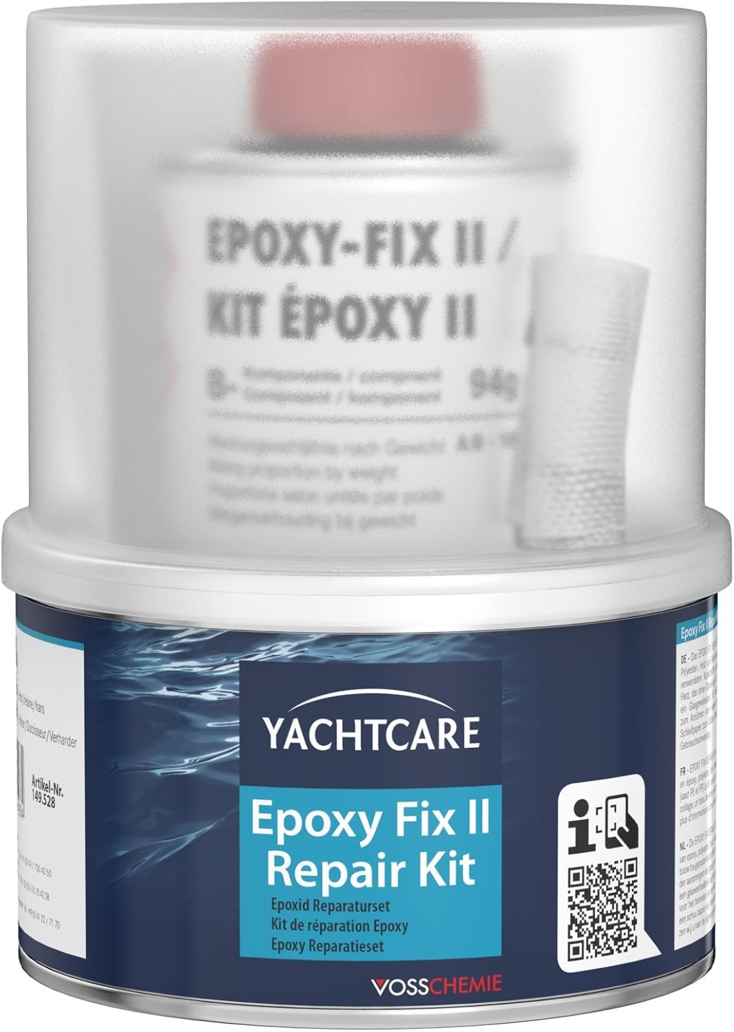 Yachtcare Kit Réparation Époxy Universel pour Planche de Surf, Kayak et Voile